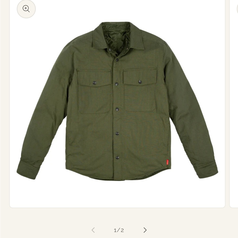 Topo Designs Men’s Insulated Shirt Jacket - Olive